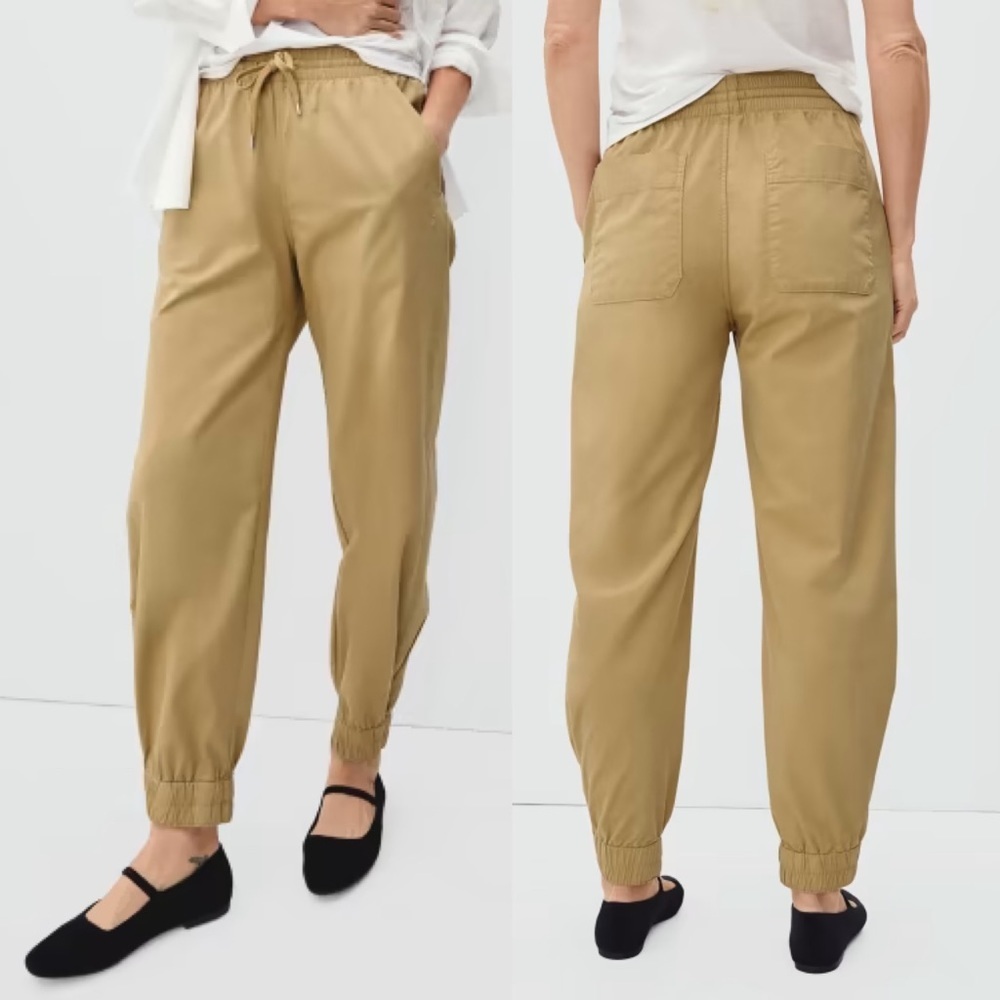 NWT Everlane The Easy Jogger Pants Organic Cotton Size XS Tan High Rise New Tags